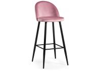Барный стул Dodo 1 pink with edging / black фото Барный стул Dodo 1 pink with edging / black