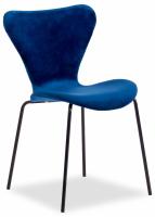 Стул Jacobsen SOFT (mod DC 103) / 1 шт. в упаковке металл/флок, 59x45.5x84.5, синий фото Стул Jacobsen SOFT (mod DC 103) / 1 шт. в упаковке металл/флок, 59x45.5x84.5, синий. Фото №1