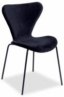 Стул Jacobsen SOFT (mod DC 103) / 1 шт. в упаковке металл/флок, 59x45.5x84.5, черный. Фото №1