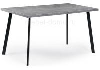 Стол деревянный Тринити Лофт 140 25 мм бетон / черный матовый