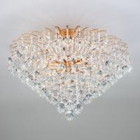 Потолочная люстра Eurosvet Ostiniya 3299/9 золото/прозрачный хрусталь Strotskis. Фото №1