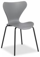 Стул Jacobsen  (mod DC 102)  пластик/металл, 50 х 46 х 82 см , серый 024/черный  (поставляется по 4 шт)