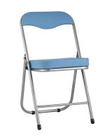 Стул складной ДЖОН металлик, голубой фото Стул складной ДЖОН металлик, голубой. Фото №1