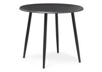 Стол деревянный Абилин 90 мрамор черный / черный матовый. Фото №1