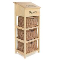 Тумба Legumes PE-09 с 3-мя корзинами и ящиком Тумба Legumes PE-09 с 3-мя корзинами и ящиком