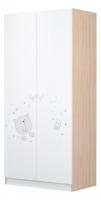 Шкаф платяной Polini kids French 1230 Teddy, белый. Фото №1