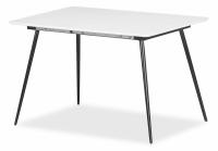 Стол VIRGO (mod.8053) металл/мдф, 120/160х80х76см, белый/черный Стол VIRGO (mod.8053) металл/мдф, 120/160х80х76см, белый/черный. Фото №1