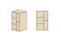 Полка-стеллаж гл. 404 мм с задней стенкой ДСП 18мм, открытая  Европа Лайт