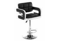 Барный стул Bent черный / белый. Фото №1