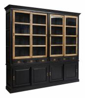 Библиотека большая Secret de Maison BLACK LABEL (mod. WA-0018) дерево акация, манго, мдф, 246х49х241см, черный/натуральный. Фото №1