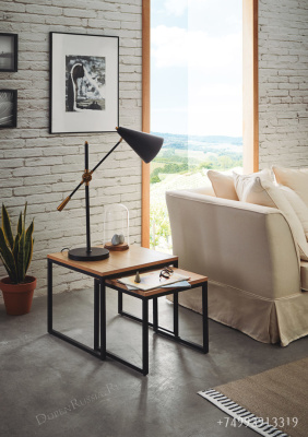 Комплект из двух квадратных столиков CT-907 Дуб фото Комплект из двух квадратных столиков CT-907 Дуб. Фото №4