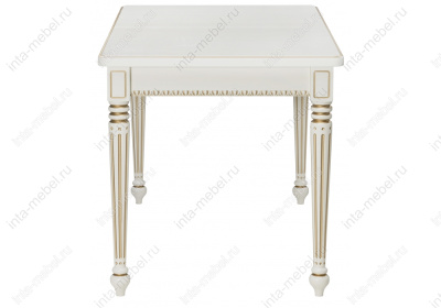 Стол деревянный Леджер слоновая кость / патина золото. Фото №4