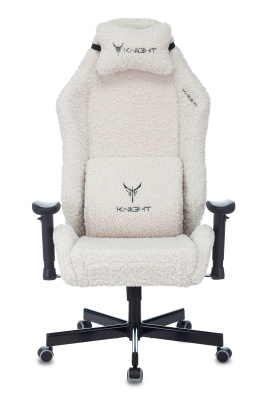 Кресло игровое Knight T1 молочный экомех с подголов. крестовина металл. Фото №5