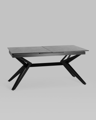 Стол обеденный Олимпия раскладной 160-210*90 керамика темная. Фото