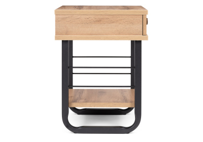 Тумба прикроватная Малгома черная / дуб вотан фото Тумба прикроватная Малгома черная / дуб вотан. Фото №3