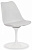 Стул TULIP FASHION CHAIR (mod.109) металл/пластик/PU, 55x48x81см, белый / белый  (поставляется по 2 шт)