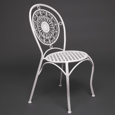 Кованый стул Secret De Maison Gloria белый фото Кованый стул Secret De Maison Gloria белый. Фото