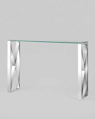 Консоль КРОСС 115*30 серебро. Фото №3