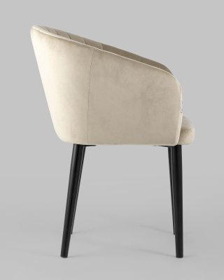 Стул с подлокотниками Нейтон велюр бежевый фото Стул с подлокотниками Нейтон велюр бежевый. Фото №4