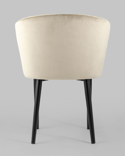 Стул с подлокотниками Нейтон велюр бежевый. Фото №6