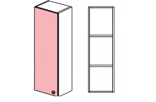 Шкаф навесной узкий высокий Силуэт фото Шкаф навесной узкий высокий Силуэт. Фото №1