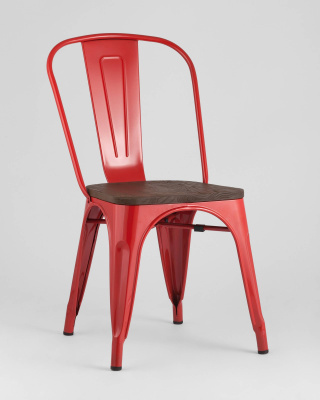 Стул TOLIX WOOD красный глянцевый. Фото №3