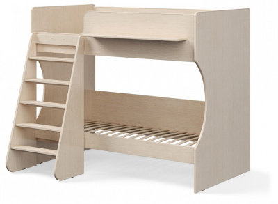 Кровать двухъярусная Р434, древесина коричневая светлая дуб. Фото