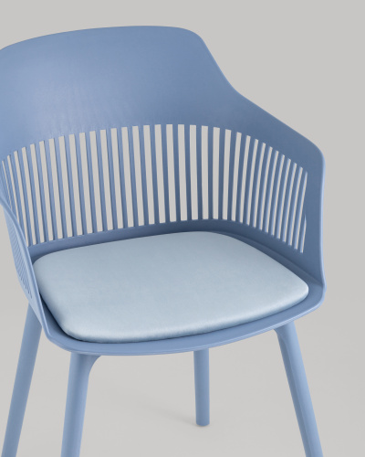Стул Crocus с подушкой велюр голубой фото Стул Crocus с подушкой велюр голубой. Фото №10