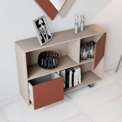 Узкая тумба NORA 3045.2 Almendra/Teja. Фото №2