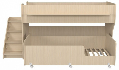 Кровать двухъярусная Р444-2, древесина коричневая светлая дуб. Фото