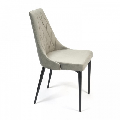 Стул LAVANDA (mod.712) ткань/металл, 55х55х92 см, высота до сиденья 50 см, серый barkhat 26/черный (поставляется по 4 шт). Фото №2