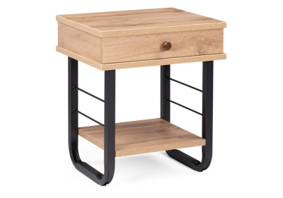 Тумба прикроватная Малгома черная / дуб вотан фото Тумба прикроватная Малгома черная / дуб вотан. Фото №2