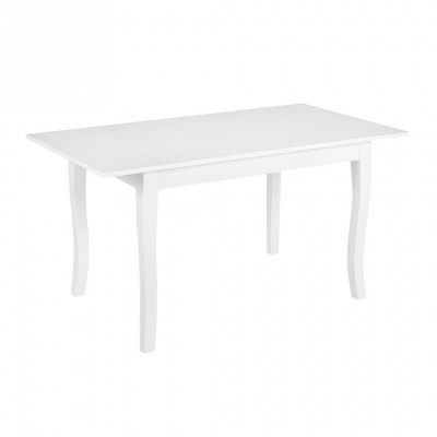 Стол раскладной Гефест/Hephaestus (mod. MEC T-421E) дерево гевея/мдф, 80х120+30х76см, pure white (белый 2-1). Фото №2