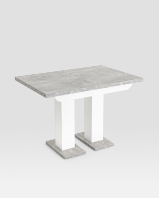 Стол Clyde 110-168*75 бетон/белый. Фото