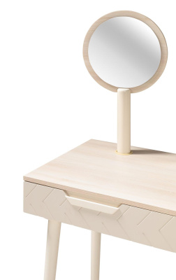 Зеркало для стола туалетного Сканди Жемчужно-белый. Фото №5