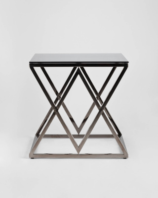 Журнальный стол 55*55 ИНСИГНИЯ сталь темный хром стекло smoke фото Журнальный стол 55*55 ИНСИГНИЯ сталь темный хром стекло smoke. Фото №4