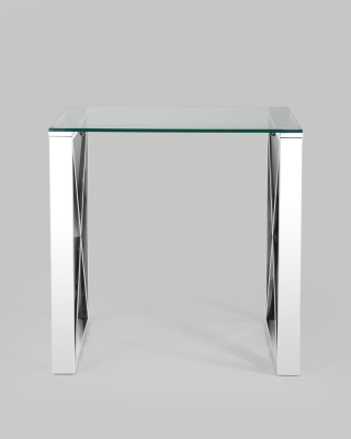 Журнальный стол 55*55 КРОСС серебро. Фото №4