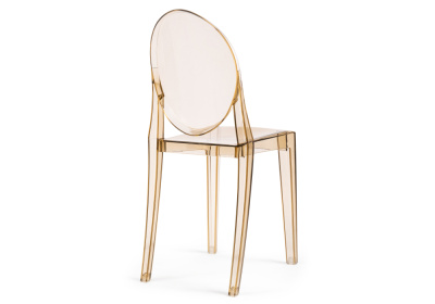 Пластиковый стул Victoria clear brown. Фото №4