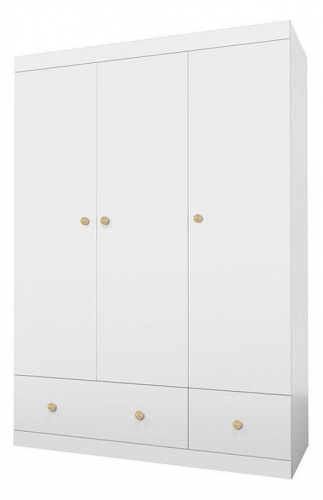 Шкаф платяной Polini kids Fun 1360, белый. Фото №1
