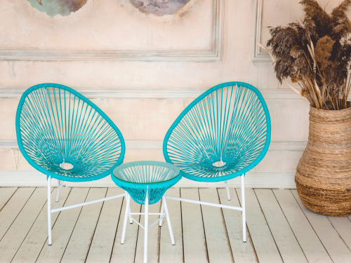 Комплект садовый  "Акапулько", цвет: голубой. Фото №7